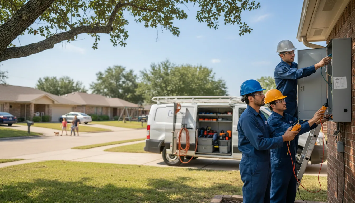 Certified electrician providing emergency electrical services in Richville, MN